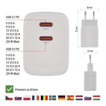 USB polnilec hišni GaN PD 35 W max.