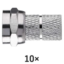 Konnektor F-Stecker für Koaxialkabel CB113, 10 Stk.