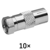 Reduktion F-Stecker – IEC-Buchse, 10 Stk.