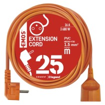 Przedłużacz 25 m / 1 gniazdo / pomarańczowy / PVC / 230 V / 1,5 mm2