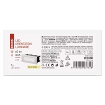 5 + 1 Orientacijsko LED svetilo AMAL, vgradna, kvadratna 1,5W WW IP65