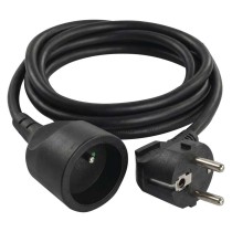Prodlužovací kabel 1,5 m / 1 zásuvka / černý / PVC / 1 mm2