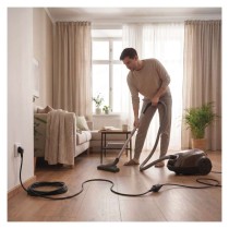 Prodlužovací kabel 3 m / 1 zásuvka / černý / PVC / 1,5 mm2