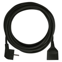 Prodlužovací kabel 5 m / 1 zásuvka / černý / PVC / 1,5 mm2