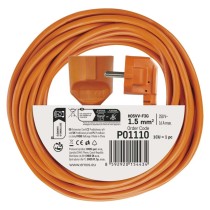 Prodlužovací kabel 10 m / 1 zásuvka / oranžový / PVC / 250 V / 1,5 mm2