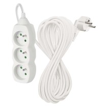 Prodlužovací kabel 10 m / 3 zásuvky / bílý / PVC / 1,5 mm2