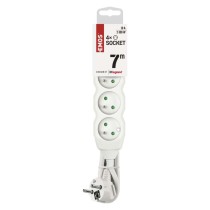 Prodlužovací kabel 7 m / 4 zásuvky / bílý / PVC / 1 mm2