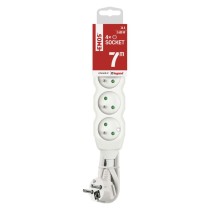 Predlžovací kábel 7 m / 4 zásuvky / biely / PVC / 1,5 mm2