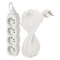 Prodlužovací kabel 10 m / 4 zásuvky / bílý / PVC / 1 mm2