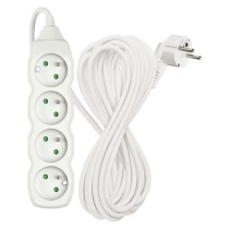 Prodlužovací kabel 10 m / 4 zásuvky / bílý / PVC / 1 mm2