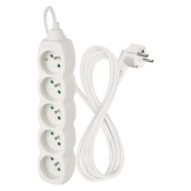 Prodlužovací kabel 2 m / 5 zásuvek / bílý / PVC / 1 mm2