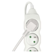 Prodlužovací kabel 2 m / 5 zásuvek / bílý / PVC / 1 mm2