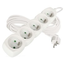 Prodlužovací kabel 7 m / 5 zásuvek / bílý / PVC / 1 mm2