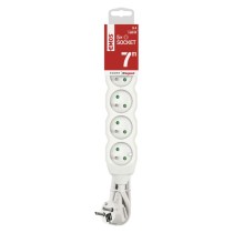 Prodlužovací kabel 7 m / 5 zásuvek / bílý / PVC / 1,5 mm2