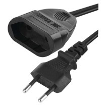 Hosszabbító 5 m / 1 aljzat / fekete / PVC / 0,75 mm2