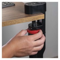 Verlängerungskabel 1,5m/3 Steckdosen/Schalter/Schreibtischmontage/USB/schwarz/PVC/1,5mm2 