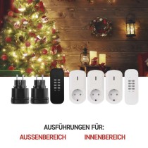 Funksteckdosen SCHUKO mit Fernbedienung, IP44