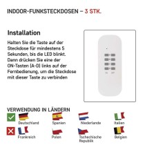 Funksteckdosen SCHUKO mit Fernbedienung