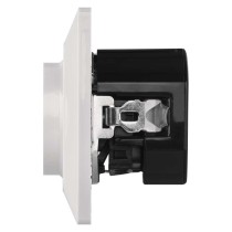 Vtičnica z USB 2,1A max., schuko, bela