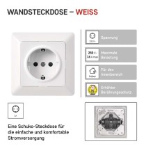 Steckdose SCHUKO, weiss