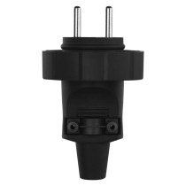 Wtyczka prosta IP65 guma czarna