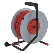 Prodlužovací kabel na bubnu 50 m / 4 zásuvky / červený / PVC / 230 V / 1,5 mm2