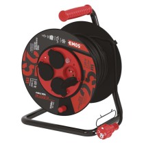 Przedłużacz bębnowy ogrodowy 25 m / 4 gn / czarny / guma-neopren / 230V / 2,5 mm2