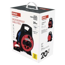 Przedłużacz zwijany mrozoodporny 20 m / 3 gniazda / niebieski / PVC / 230 V / 1,5 mm2