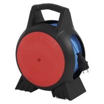 Przedłużacz zwijany mrozoodporny 20 m / 3 gniazda / niebieski / PVC / 230 V / 1,5 mm2