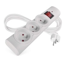 Přepěťová ochrana – 3 zásuvky, 1,5 m, bílá