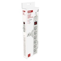 Přepěťová ochrana – 6 zásuvek, 3 m, bílá