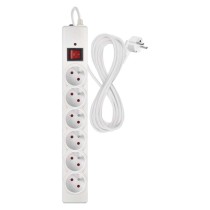 Přepěťová ochrana – 6 zásuvek, 5 m, bílá
