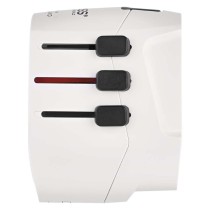 Universal Reiseadapter für Ausland – Amerika, Asien, Afrika, 1×USB-C, 1×USB-A