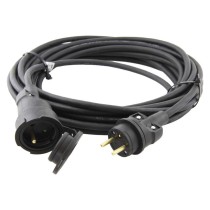 Przedłużacz ogrodowy 10 m / 1 gniazdo / czarny / guma / 230 V / 1,5 mm2
