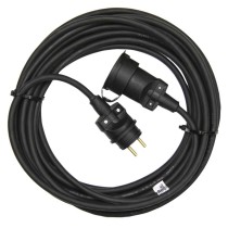 Przedłużacz ogrodowy 15 m / 1 gniazdo / czarny / guma / 230 V / 1,5 mm2