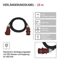 CEE Verlängerungskabel 5x32A, 10m