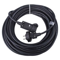 Przedłużacz ogrodowy 20 m / 1 gniazdo / czarny / guma / 230 V / 2,5 mm2