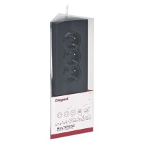 Legrand predlžovací kábel 1,5 m / 3 zásuvky / s USB / čierná-červená / PVC / 1,5 mm2