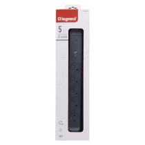 Legrand prepäťová ochrana – 5 zásuviek 1,5m, čierna
