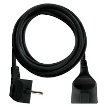 Hosszabbító 1,5 m / 1 aljzat / fekete / PVC / 1,5 mm2