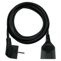 Hosszabbító 3 m / 1 aljzat / fekete / PVC / 1,5 mm2