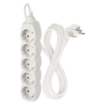 Hosszabbító 3 m / 5 aljzat / fehér / PVC / 1,5 mm2