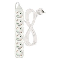 Ilgintuvas 2 m / 6 lizdai / baltas / PVC / 1 mm2 