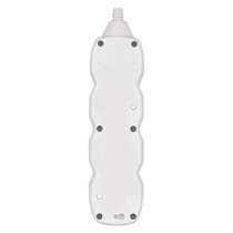 Hosszabbító 2 m / 3 aljzat / kapcsolós / fehér / PVC / 1 mm2
