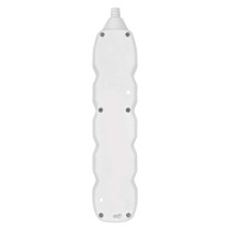 Hosszabbító 5 m / 4 aljzat / kapcsolós / fehér / PVC / 1,5 mm2