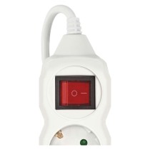Hosszabbító 2 m / 5 aljzat / kapcsolós / fehér / PVC / 1 mm2
