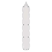 Steckdosenleiste 1,5 m / 6 Steckdosen / Schalter / weiß / PVC / 1,5 mm2