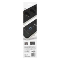 GoSmart Steckdosenleiste + Schalter - 2 m, 4 Steckdosen, USB, weiss-schwarz, PVC, 1,5 mm2