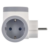 Aljzat elágazó 2×, 1×USB-A+1×USB-C, fehér-szürke
