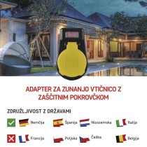 Vtičnica s stikalom IP44 